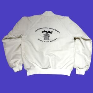 Vintage Los Angeles Railway Company Satin Jacket Small Hartwell Made in USA